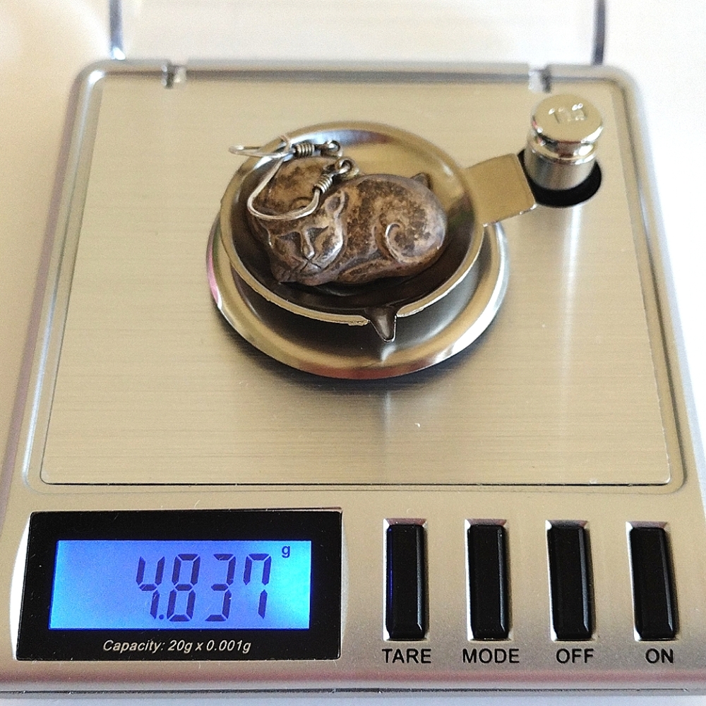 Sterling Silver Kitty Earrings - image 6